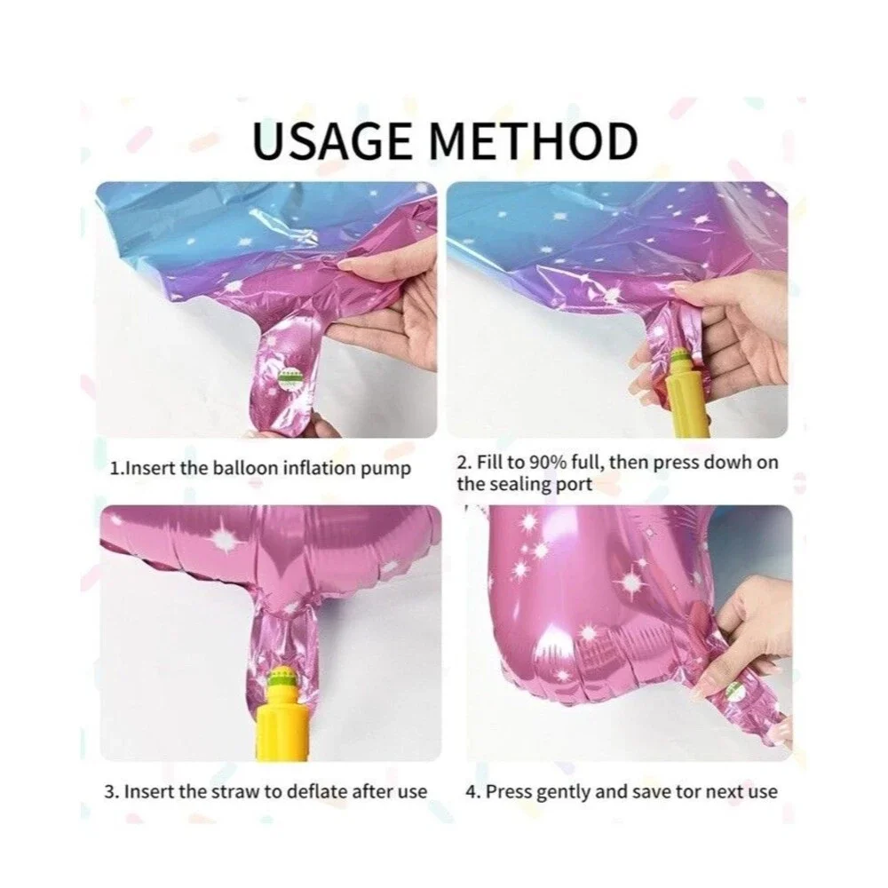 Butterfly Balloons Birthday Decorations Pink Purple Confetti Balloon Girls #3